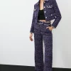 Best Sale 🎁 Karen Millen Boucle Sparkle Diamante Trim Wide Leg Trouser - purple 🎁 2 Best Sale 🎁 Karen Millen Boucle Sparkle Diamante Trim Wide Leg Trouser - purple 🎁 -Occasionwear Popular Store bkk06180 purple xl