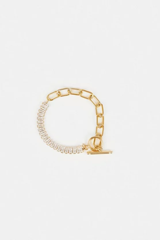 Brand new ๐ Karen Millen Gold Plated Half Chain Half Diamante Bracelet โ๏ธ 4 Brand new ๐ Karen Millen Gold Plated Half Chain Half Diamante Bracelet โ๏ธ - Image 2