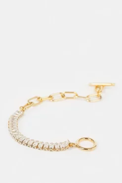 Brand new ๐ Karen Millen Gold Plated Half Chain Half Diamante Bracelet โ๏ธ 10 Brand new ๐ Karen Millen Gold Plated Half Chain Half Diamante Bracelet โ๏ธ -Occasionwear Popular Store bkk06193 gold xl 3