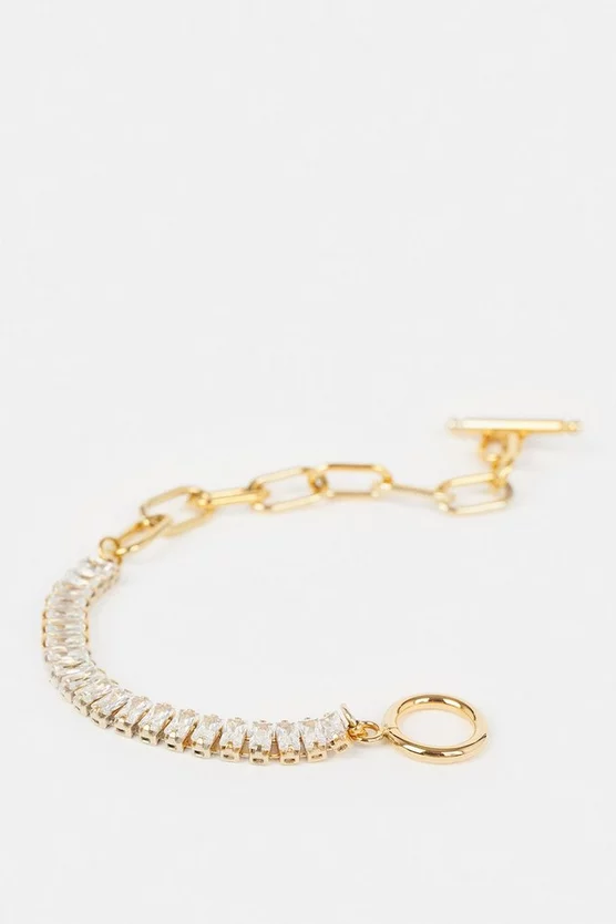 Brand new ๐ Karen Millen Gold Plated Half Chain Half Diamante Bracelet โ๏ธ 6 Brand new ๐ Karen Millen Gold Plated Half Chain Half Diamante Bracelet โ๏ธ - Image 4