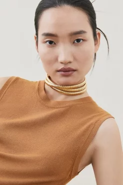 Discount 😍 Karen Millen Plated 3 Chain Statement Necklace ⌛