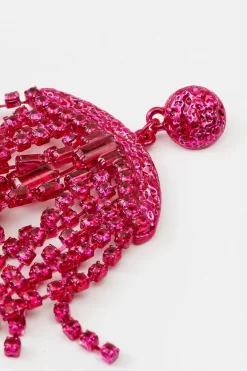 Best deal ❤️ Karen Millen Statement Beaded Drop Earrings - red ⭐ -Occasionwear Popular Store bkk06202 red xl 3