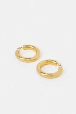 Cheap 🎉 Karen Millen Gold Plated Timeless Hoop Earrings 🤩 -Occasionwear Popular Store bkk06205 gold xl 2