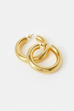 Cheap 🎉 Karen Millen Gold Plated Timeless Hoop Earrings 🤩 -Occasionwear Popular Store bkk06205 gold xl 3