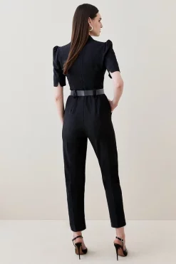 Buy 😀 Karen Millen Petite Forever Belted Jumpsuit 💯 -Occasionwear Popular Store bkk06220 black xl 2