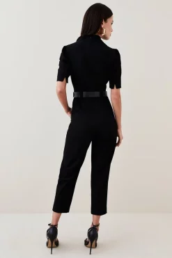 Buy 😀 Karen Millen Petite Forever Belted Jumpsuit 💯 -Occasionwear Popular Store bkk06220 black xl 4