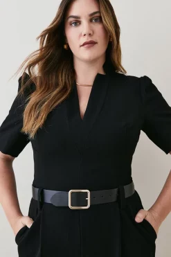 Buy 😉 Karen Millen Plus Size Forever Belted Jumpsuit - black 👏 -Occasionwear Popular Store bkk06227 black xl 1