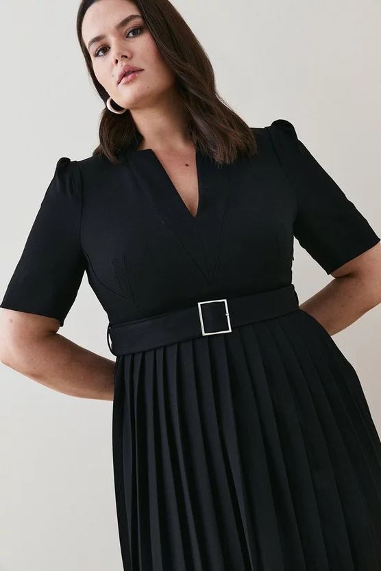 New ๐ฏ Karen Millen Plus Size Structured Crepe Forever Pleat ๐ Dress ๐ 4 New ๐ฏ Karen Millen Plus Size Structured Crepe Forever Pleat ๐ Dress ๐ - Image 2