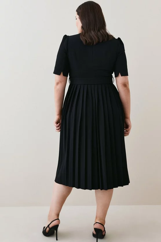 New ๐ฏ Karen Millen Plus Size Structured Crepe Forever Pleat ๐ Dress ๐ 5 New ๐ฏ Karen Millen Plus Size Structured Crepe Forever Pleat ๐ Dress ๐ - Image 3