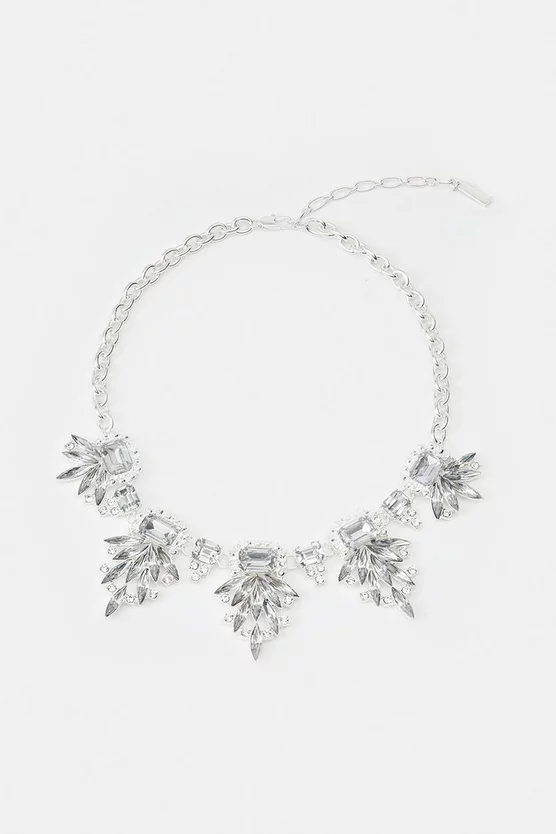 Hot Sale โค๏ธ Karen Millen Silver Plated Diamante Extreme Necklace ๐ 4 Hot Sale โค๏ธ Karen Millen Silver Plated Diamante Extreme Necklace ๐ - Image 2