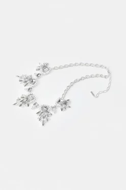 Hot Sale โค๏ธ Karen Millen Silver Plated Diamante Extreme Necklace ๐ 9 Hot Sale โค๏ธ Karen Millen Silver Plated Diamante Extreme Necklace ๐ -Occasionwear Popular Store bkk06360 silver xl 2