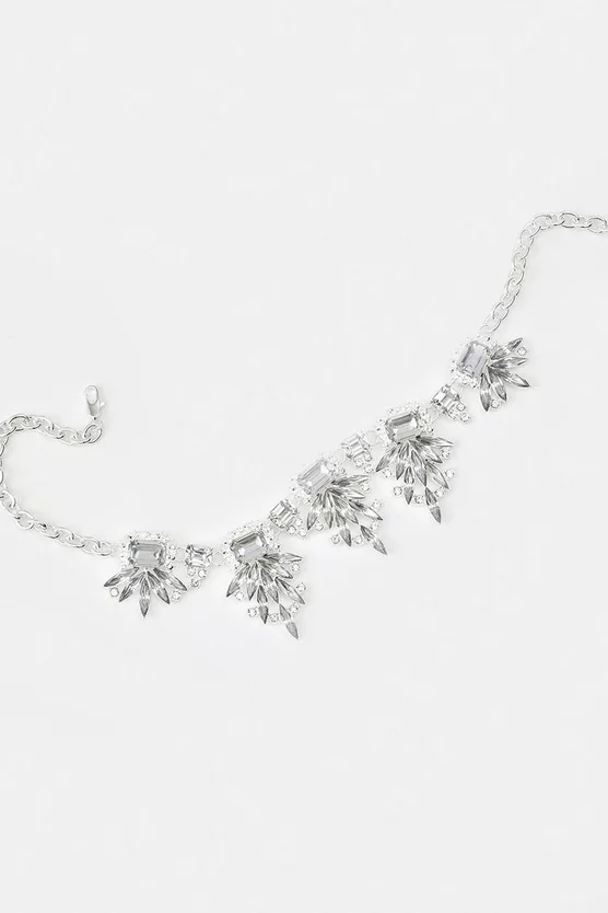 Hot Sale โค๏ธ Karen Millen Silver Plated Diamante Extreme Necklace ๐ 6 Hot Sale โค๏ธ Karen Millen Silver Plated Diamante Extreme Necklace ๐ - Image 4