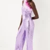 Flash Sale ๐คฉ Karen Millen Sequin And Feather One Shoulder Jumpsuit - pink ๐งจ 2 Flash Sale ๐คฉ Karen Millen Sequin And Feather One Shoulder Jumpsuit - pink ๐งจ -Occasionwear Popular Store bkk06380 pink xl