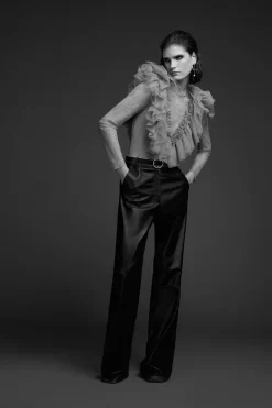 Top 10 🤩 Karen Millen Tulle Lace Jersey Bodysuit - neutral 🎁