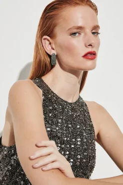 Coupon 🔔 Karen Millen Premium Crystal Embellished Open Back Maxi - silver 👏 -Occasionwear Popular Store bkk06390 silver xl 2