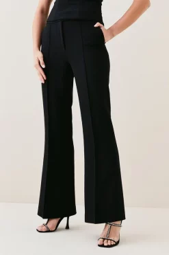 Deals ❤️ Karen Millen Cady Wide Leg Woven Trouser - black 🧨 -Occasionwear Popular Store bkk06428 black xl 1