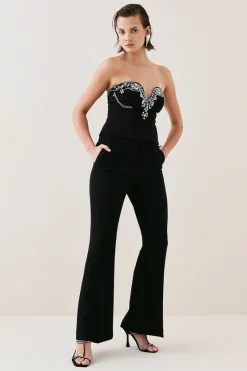 Cheap ๐ Karen Millen Crystal Embellished Cady Bustier ๐ 14 Cheap ๐ Karen Millen Crystal Embellished Cady Bustier ๐ -Occasionwear Popular Store bkk06434 black xl 5