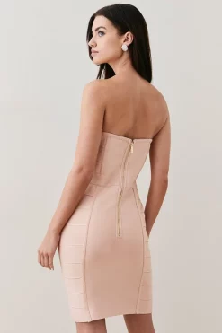 Buy 🧨 Karen Millen Petite Corset Bandage Embellished Mini 👗 Dress - blush 😀 -Occasionwear Popular Store bkk06537 blush xl 2