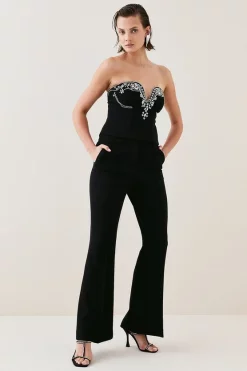 Budget ⌛ Karen Millen Tall Crystal Embellished Cady Bustier - black ✔️ 12 Budget ⌛ Karen Millen Tall Crystal Embellished Cady Bustier - black ✔️ -Occasionwear Popular Store bkk06597 black xl 5