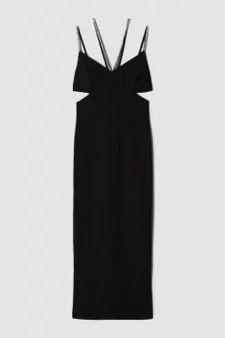 Brand new ⌛ Karen Millen Tall Figure Form Crystal Embellished Midi - black ✨ 10 Brand new ⌛ Karen Millen Tall Figure Form Crystal Embellished Midi - black ✨ -Occasionwear Popular Store bkk06598 black xl 3