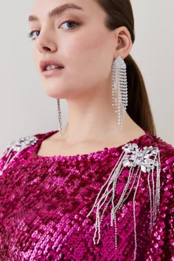 Discount 💯 Karen Millen Plus Sequin & Crystal Embellished Woven 👗 Dress - hot pink 👏 14 Discount 💯 Karen Millen Plus Sequin & Crystal Embellished Woven 👗 Dress - hot pink 👏 -Occasionwear Popular Store bkk06604 hot20pink xl 5