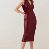 Best deal 🤩 Karen Millen Petite Sequin Midi 👗 Dress - merlot 😉 -Occasionwear Popular Store bkk06644 merlot xl