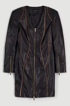 New ✨ Karen Millen Leather Snake Trim Detail Mini 👗 Dress - black ✔️ 12 New ✨ Karen Millen Leather Snake Trim Detail Mini 👗 Dress - black ✔️ -Occasionwear Popular Store bkk06672 black xl 3