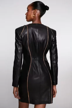 New ✨ Karen Millen Leather Snake Trim Detail Mini 👗 Dress - black ✔️ 14 New ✨ Karen Millen Leather Snake Trim Detail Mini 👗 Dress - black ✔️ -Occasionwear Popular Store bkk06672 black xl 5