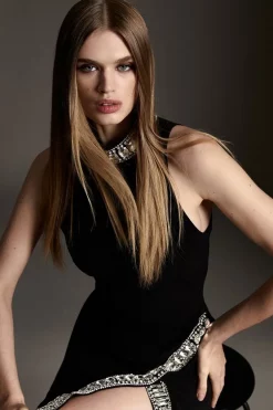 Best deal ๐ Karen Millen Tall Crystal Embellished Woven Maxi ๐ Dress - black ๐ฅ 11 Best deal ๐ Karen Millen Tall Crystal Embellished Woven Maxi ๐ Dress - black ๐ฅ -Occasionwear Popular Store bkk06701 black xl 2