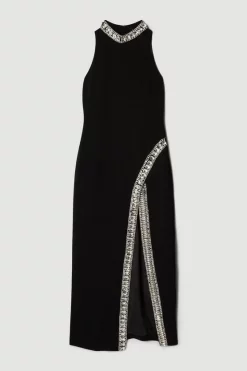 Best deal ๐ Karen Millen Tall Crystal Embellished Woven Maxi ๐ Dress - black ๐ฅ 12 Best deal ๐ Karen Millen Tall Crystal Embellished Woven Maxi ๐ Dress - black ๐ฅ -Occasionwear Popular Store bkk06701 black xl 3
