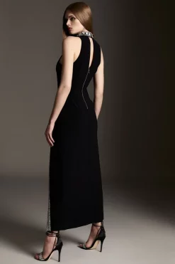Best deal ๐ Karen Millen Tall Crystal Embellished Woven Maxi ๐ Dress - black ๐ฅ 14 Best deal ๐ Karen Millen Tall Crystal Embellished Woven Maxi ๐ Dress - black ๐ฅ -Occasionwear Popular Store bkk06701 black xl 5