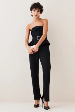 Discount 🧨 Karen Millen Compact Stretch Peplum Jumpsuit 💯
