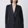 New 🔔 Karen Millen Italian Structured Satin Tailored Single Breasted Jacket 🔥 -Occasionwear Popular Store bkk06756 black xl