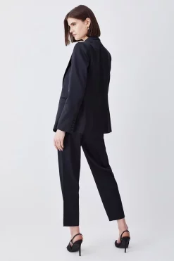 Coupon ๐ Karen Millen Italian Structured Satin High Waisted Trouser โญ 11 Coupon ๐ Karen Millen Italian Structured Satin High Waisted Trouser โญ -Occasionwear Popular Store bkk06757 black xl 2
