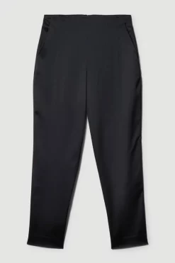 Coupon ๐ Karen Millen Italian Structured Satin High Waisted Trouser โญ 12 Coupon ๐ Karen Millen Italian Structured Satin High Waisted Trouser โญ -Occasionwear Popular Store bkk06757 black xl 3