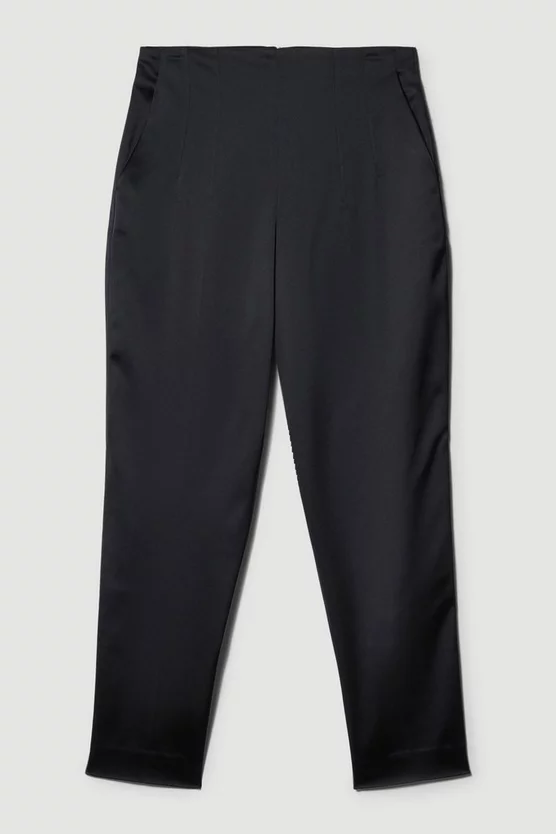 Coupon ๐ Karen Millen Italian Structured Satin High Waisted Trouser โญ 6 Coupon ๐ Karen Millen Italian Structured Satin High Waisted Trouser โญ - Image 4