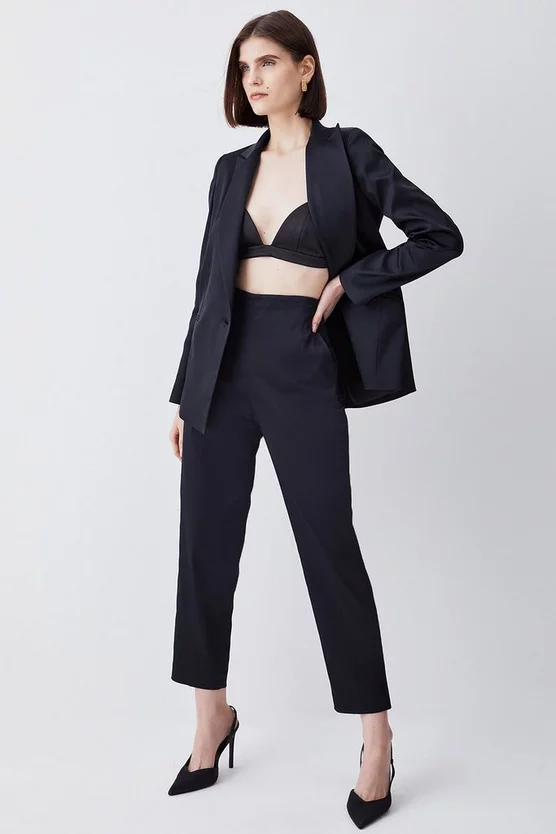 Coupon ๐ Karen Millen Italian Structured Satin High Waisted Trouser โญ 7 Coupon ๐ Karen Millen Italian Structured Satin High Waisted Trouser โญ - Image 5