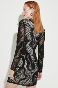 Buy 😉 Karen Millen Beaded And Embroidery Key Hole Mini 👗 Dress - black 😉 14 Buy 😉 Karen Millen Beaded And Embroidery Key Hole Mini 👗 Dress - black 😉 -Occasionwear Popular Store bkk06770 black xl 5