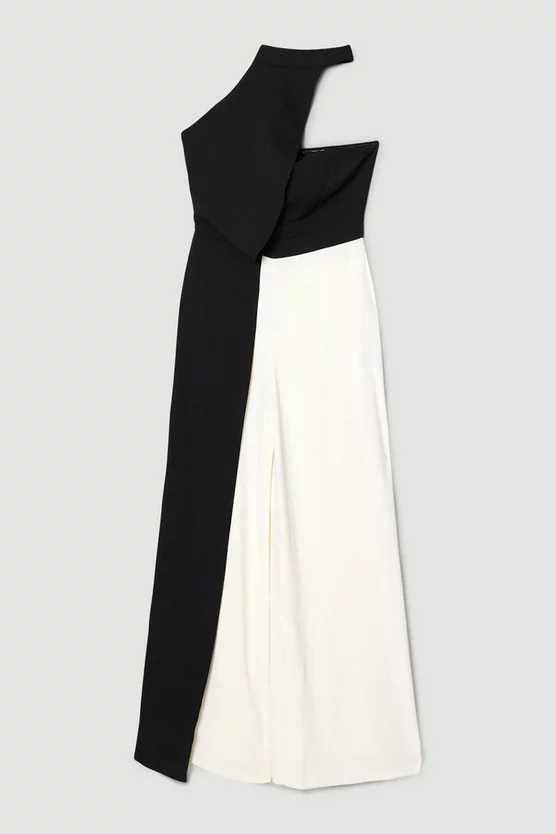 Best Sale 🎁 Karen Millen Soft Tailored Colour Block Halter Jumpsuit - mono 👍 6 Best Sale 🎁 Karen Millen Soft Tailored Colour Block Halter Jumpsuit - mono 👍 - Image 4