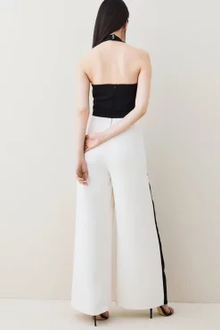 Best Sale 🎁 Karen Millen Soft Tailored Colour Block Halter Jumpsuit - mono 👍 14 Best Sale 🎁 Karen Millen Soft Tailored Colour Block Halter Jumpsuit - mono 👍 -Occasionwear Popular Store bkk06773 mono xl 5