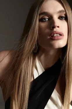 Buy ✔️ Karen Millen Soft Tailored Colourblock Crossfront Jumpsuit ✔️ -Occasionwear Popular Store bkk06774 mono xl 1