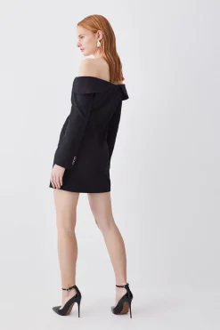 Best deal โจ Karen Millen Clean Tailored Bardot Mini ๐ Dress โจ 11 Best deal โจ Karen Millen Clean Tailored Bardot Mini ๐ Dress โจ -Occasionwear Popular Store bkk06812 black xl 2