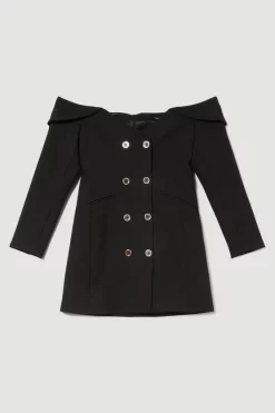 Best deal โจ Karen Millen Clean Tailored Bardot Mini ๐ Dress โจ 12 Best deal โจ Karen Millen Clean Tailored Bardot Mini ๐ Dress โจ -Occasionwear Popular Store bkk06812 black xl 3