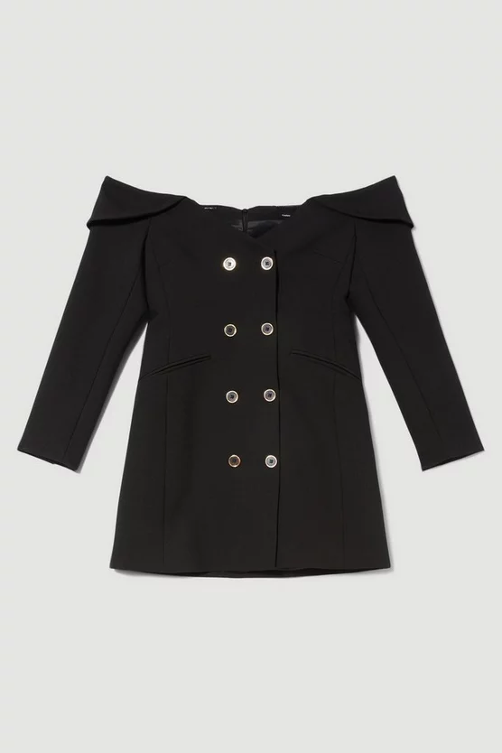 Best deal โจ Karen Millen Clean Tailored Bardot Mini ๐ Dress โจ 6 Best deal โจ Karen Millen Clean Tailored Bardot Mini ๐ Dress โจ - Image 4