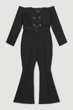 Best deal ❤️ Karen Millen Clean Tailored Bardot Jumpsuit 🛒 -Occasionwear Popular Store bkk06813 black xl 3