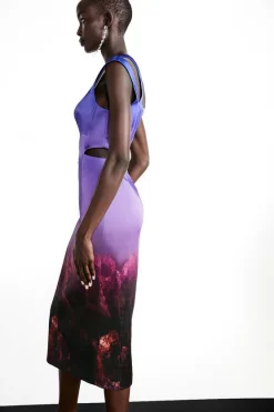 Budget 💯 Karen Millen Weston Ombre Mountain Column Midi 👗 Dress - multi 🤩 -Occasionwear Popular Store bkk06836 multi xl 4