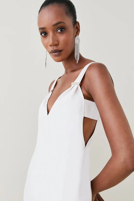 Wholesale 😉 Karen Millen Compact Viscose Cami Midi 👗 Dress - nude ✨ 4 Wholesale 😉 Karen Millen Compact Viscose Cami Midi 👗 Dress - nude ✨ - Image 2