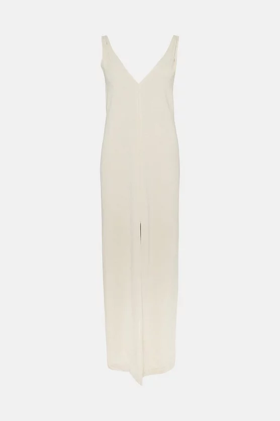 Wholesale 😉 Karen Millen Compact Viscose Cami Midi 👗 Dress - nude ✨ 6 Wholesale 😉 Karen Millen Compact Viscose Cami Midi 👗 Dress - nude ✨ - Image 4