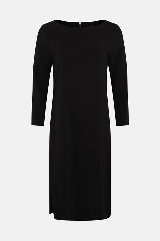 Promo ๐ Karen Millen Compact Stretch Viscose Sleeved Clean Midi ๐ Dress โญ 7 Promo ๐ Karen Millen Compact Stretch Viscose Sleeved Clean Midi ๐ Dress โญ - Image 5