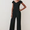 Best Pirce 👍 Karen Millen Structured Crepe Cross Detail Jumpsuit 🌟 1 Best Pirce 👍 Karen Millen Structured Crepe Cross Detail Jumpsuit 🌟 -Occasionwear Popular Store bkk06910 black xl